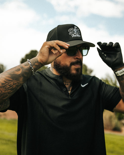 Back 9 Boyz Black & White Rope Golf Hat